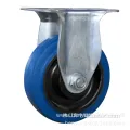 3/4/5 Inch Blue Rubber Medium-Duty Rigid Caster Wheels